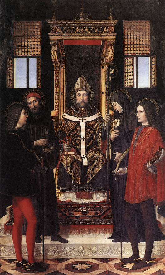 St Ambrose with Saints fdghf